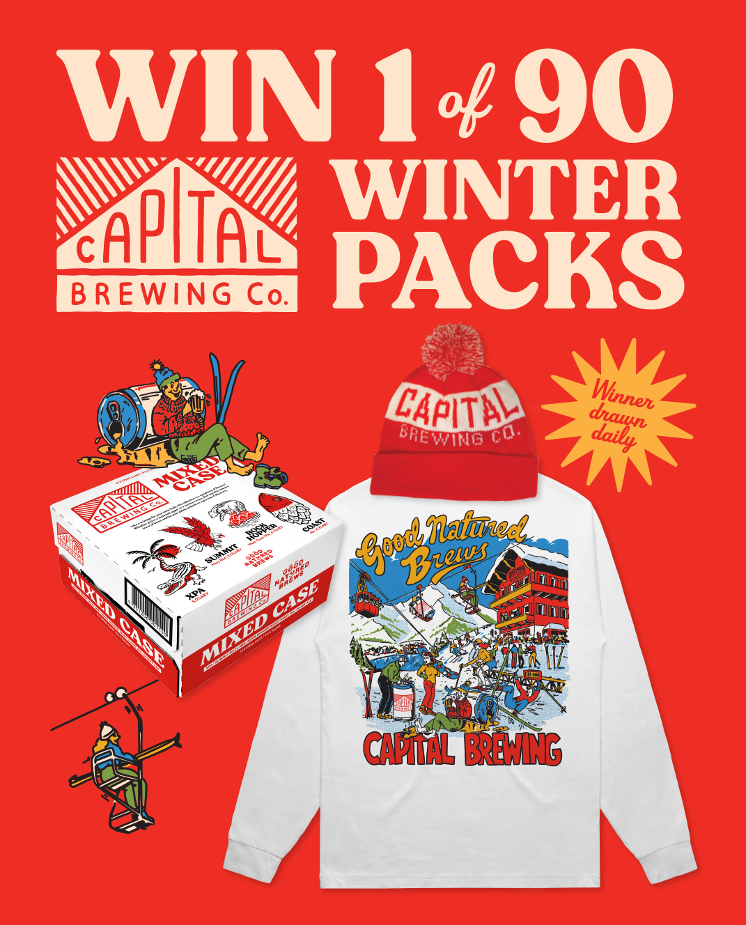 Capital Brewing Winter Comp - Win a Mixed Case and an exclusive tee with capital brewing co.